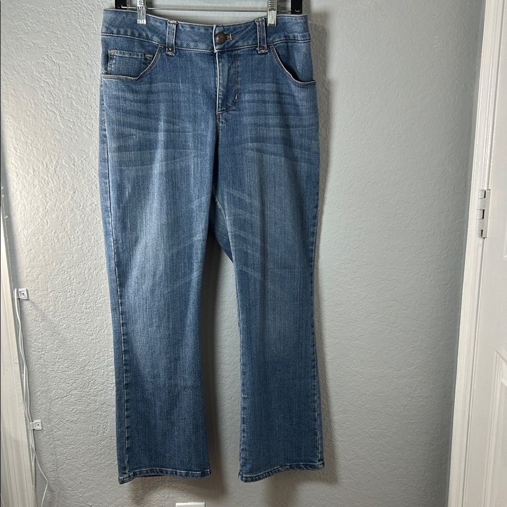 Lee perfect fit Women Classic Blue Straight Leg Jeans Size 16 P